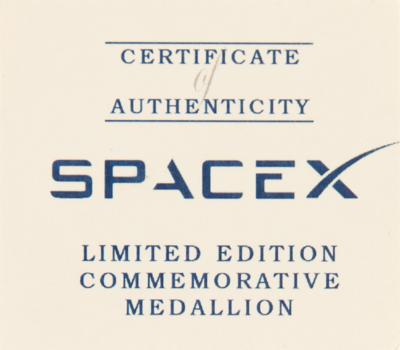 Lot #7372 SpaceX COTS Demo Flight 2 Employee Medallion - Image 3