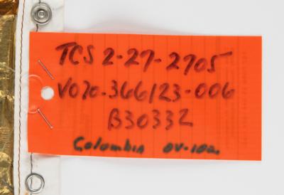 Lot #7308 Space Shuttle Columbia Multi-Layer Insulation Blanket - Attested as Flown - Image 3