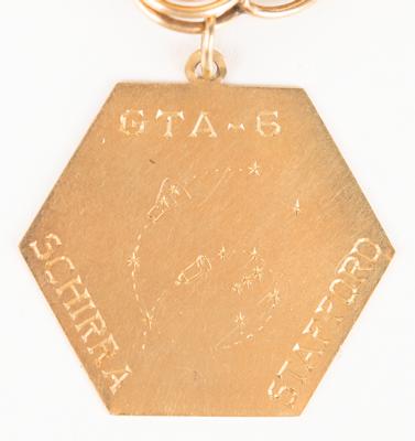 Lot #7006 Jo Schirra's Mercury-Apollo Charm Bracelet including (4) Flown Charms, with Rare Gold Apollo 7 Robbins Medallion - Image 13