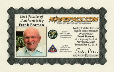 Lot #7064 Frank Borman Signed Project Gemini Helmet Replica - Image 11