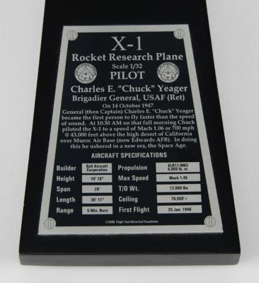 Lot #7404 Chuck Yeager Signed Bell X-1 Model - Image 5