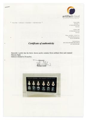 Lot #7023 Mercury Program Artifact Display [Attested as Flown by Florian Noller] - Image 3