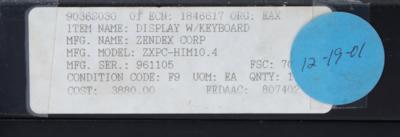 Lot #7310 Space Shuttle Laptop-Style Display with Keyboard (Early) - Image 8