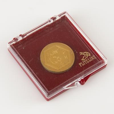 Lot #7030 Gemini 6 Flown Gold-Plated Flightline Medallion - From the Personal Collection of Tom Stafford - Image 3