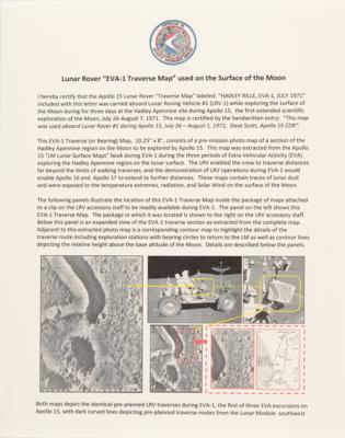 Lot #7177 Apollo 15 Lunar Surface-Used LRV Photo Map - From the Personal Collection of Dave Scott - Image 5