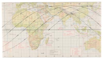 Lot #7173 Apollo 15 Flown Earth Orbit Chart - From the Personal Collection of Dave Scott - Image 2