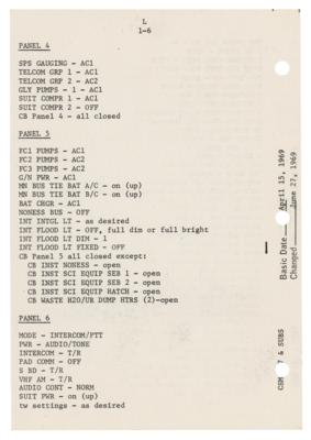 Lot #7088 Apollo 11 Launch Operations Training-Used Checklist - From the Collection of Buzz Aldrin - Image 2
