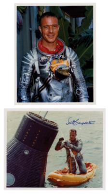 Lot #7009 Scott Carpenter (2) Signed Photographs - Image 1