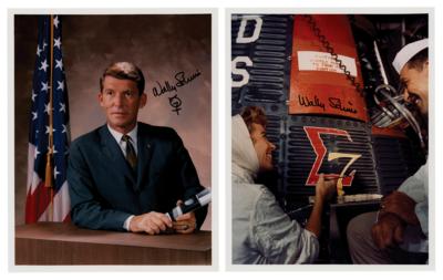 Lot #7024 Wally Schirra (2) Signed Photographs - Image 1