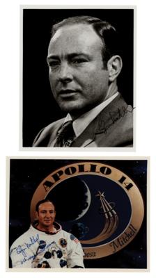 Lot #7164 Edgar Mitchell (2) Signed Photographs - Image 1