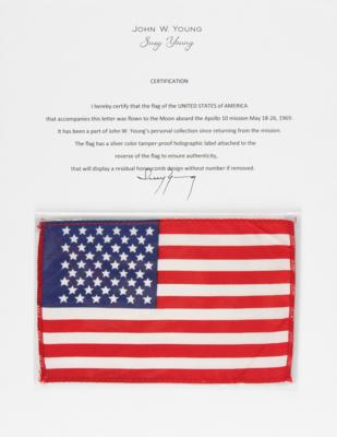 Lot #7080 Apollo 10 Flown American Flag - From the