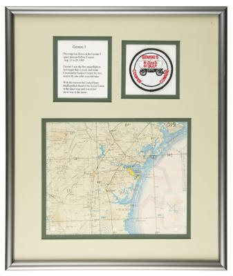 Lot #7028 Gemini 5 Aeronautical Chart [Attested to as Flown by Mike Smithwick]