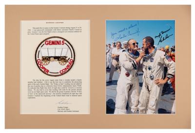 Lot #7029 Gemini 5 Flown Patch - From the Personal Collection of Gordon Cooper, with Signed Photograph