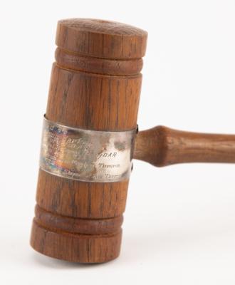 Lot #290 Yorktown Tavern: Wooden Relic Gavel - Image 5