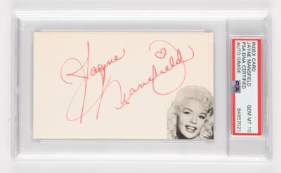 Lot #614 Jayne Mansfield Signature - PSA GEM MT 10 - Image 1