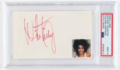 Lot #552 Whitney Houston Signature - PSA MINT 9