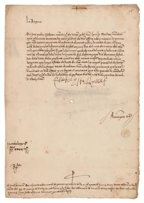 Lot #229 Germaine de Foix Document Signed - Image 1