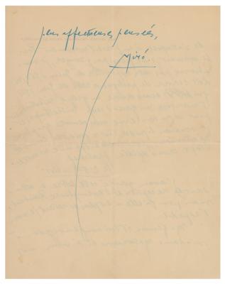 Lot #400 Joan Miro Autograph Letter Signed - Image 5