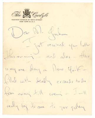 Lot #69 Jacqueline Kennedy Autograph Letter Signed
