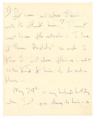 Lot #69 Jacqueline Kennedy Autograph Letter Signed as First Lady, Procuring Watercolor Paintings for Her Husband's Birthday (1963) - Image 3