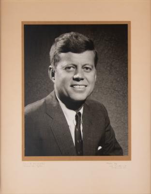 Lot #100 John F. Kennedy Oversized Portrait Photograph as a Massachusetts Senator - Image 1