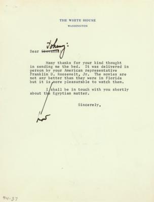 Lot #95 John F. Kennedy Annotated Typed Draft Letter as President - Image 1