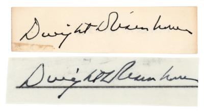 Lot #33 Dwight D. Eisenhower (2) Signatures - Image 1