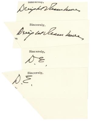 Lot #34 Dwight D. Eisenhower (4) Signatures