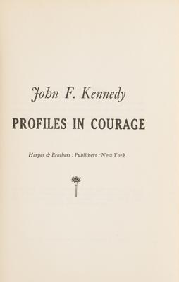 Lot #77 John F. Kennedy Signed Book to Press Secretary - Profiles in Courage - Image 3