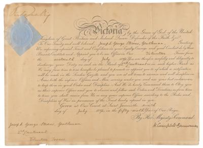 Lot #262 Queen Victoria Document Signed - Image 1