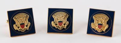 Lot #62 Donald Trump Presidential Jewelry Gifts: Cufflinks and Lapel Pin - Image 2