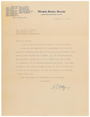 Lot #108 John F. Kennedy (4) Signed Letters to the Mother of Harold Marney, a Lost Crew Member of PT-109 - with a Purple Heart medal, photographs, and archival family documents - Image 11