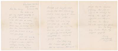 Lot #108 John F. Kennedy (4) Signed Letters to the Mother of Harold Marney, a Lost Crew Member of PT-109 - with a Purple Heart medal, photographs, and archival family documents - Image 2