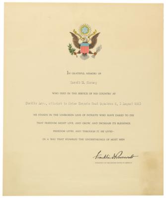 Lot #108 John F. Kennedy (4) Signed Letters to the Mother of Harold Marney, a Lost Crew Member of PT-109 - with a Purple Heart medal, photographs, and archival family documents - Image 19