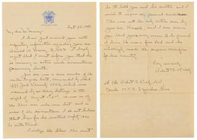 Lot #108 John F. Kennedy (4) Signed Letters to the Mother of Harold Marney, a Lost Crew Member of PT-109 - with a Purple Heart medal, photographs, and archival family documents - Image 21