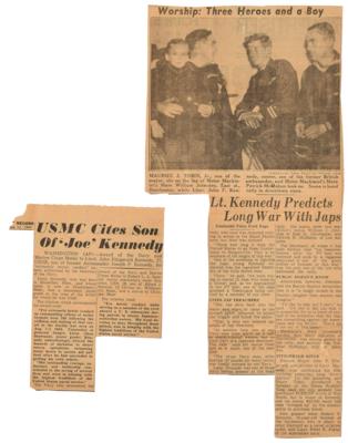 Lot #108 John F. Kennedy (4) Signed Letters to the Mother of Harold Marney, a Lost Crew Member of PT-109 - with a Purple Heart medal, photographs, and archival family documents - Image 24