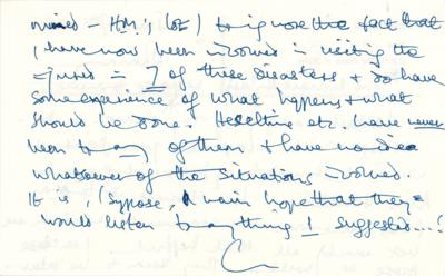 Lot #243 King Charles III Autograph Letter Signed to Jimmy Savile on the Royal Family's Response to Disasters - Image 2