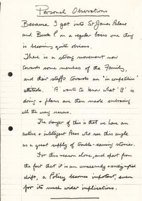 Lot #243 King Charles III Autograph Letter Signed to Jimmy Savile on the Royal Family's Response to Disasters - Image 5