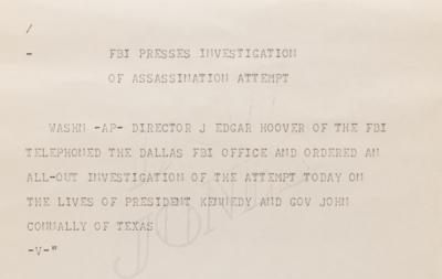 Lot #111 Kennedy Assassination: Dow Jones Ticker Tape from November 22, 1963 - Image 11