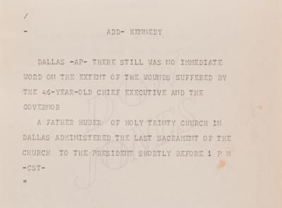 Lot #111 Kennedy Assassination: Dow Jones Ticker Tape from November 22, 1963 - Image 12
