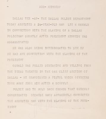 Lot #111 Kennedy Assassination: Dow Jones Ticker Tape from November 22, 1963 - Image 3