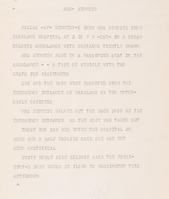 Lot #111 Kennedy Assassination: Dow Jones Ticker Tape from November 22, 1963 - Image 4