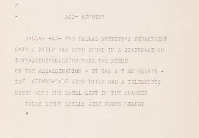 Lot #111 Kennedy Assassination: Dow Jones Ticker Tape from November 22, 1963 - Image 5