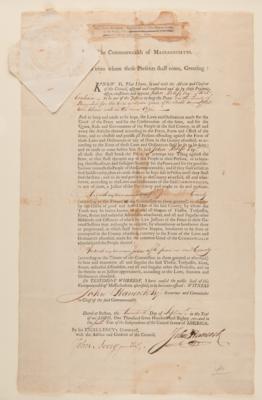 Lot #155 John Hancock War-Dated Document Signed as Governor of Massachusetts - Image 2