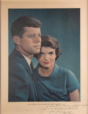 Lot #71 John and Jacqueline Kennedy Oversized Signed Photograph by Yousuf Karsh - Image 1