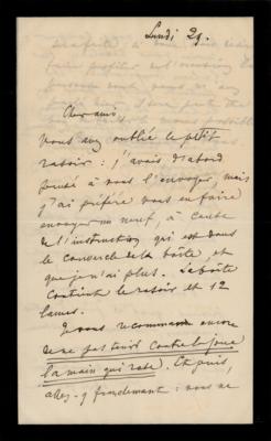 Lot #509 Henri Duparc Autograph Letter Signed - Image 1