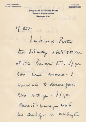 Lot #79 John F. Kennedy 1951 Autograph Letter Signed Apologizing to Constituent - Image 4