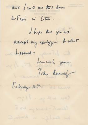 Lot #79 John F. Kennedy 1951 Autograph Letter Signed Apologizing to Constituent - Image 5