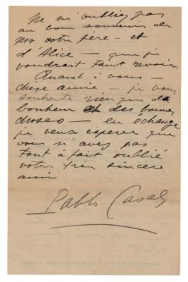 Lot #506 Pablo Casals Autograph Letter Signed (8 pages) - Image 8