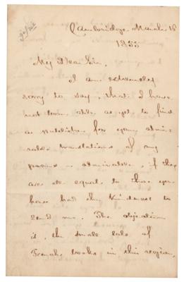 Lot #441 Henry Wadsworth Longfellow Autograph Letter Signed on Translation of His Poetry - Image 1